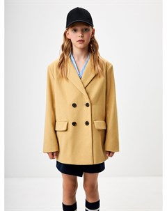 Короткое двубортное пальто для девочек Sela