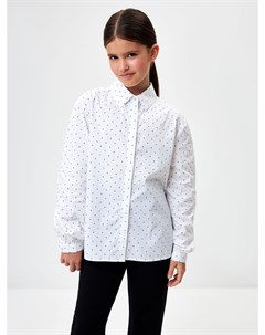Хлопковая блузка в горошек для девочек Sela