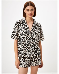 Трикотажная пижама с леопардовым принтом Sela
