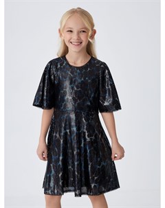 Леопардовое платье с пайетками для девочек Sela