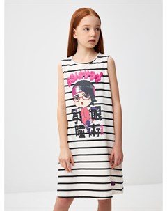 Трикотажное платье с принтом Naruto для девочек Sela