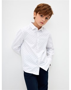 Белая рубашка с принтом для мальчиков Sela
