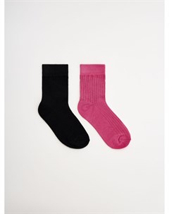 Набор из 2 пар носков в рубчик для девочек Sela
