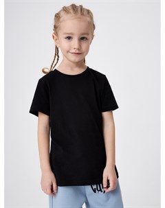 Базовая черная футболка детская Sela