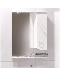 Зеркальный шкаф Ультра Флора 55 С белый SD 00000301 Corozo