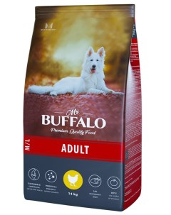 Сухой корм для собак Adult с курицей для средних и крупных пород 14 кг Mr.buffalo