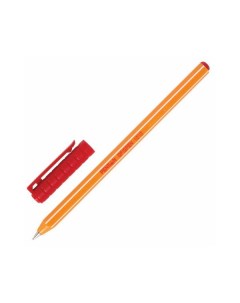 Ручка шариковая масляная Officepen 1010 КРАСНАЯ корпус оранжевый 1мм линия 0 8 мм 1010 60 60 шт Pensan