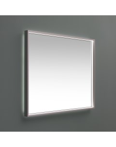 Зеркало Алюминиум 80 с LED подсветкой серебро De aqua