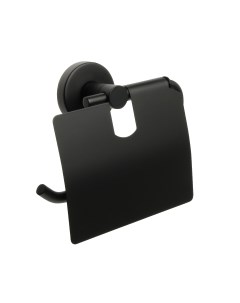 Держатель туалетной бумаги Comfort Black FX 86010 черный с крышкой Fixsen