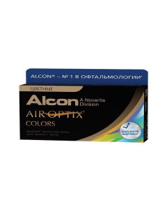 Линзы контактные цветные Alcon Алкон air optix colors 8 6 4 50 True sapphire 2шт Алкон лабораториз инк us