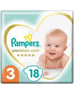 Подгузники Pampers Памперс Premium Care р 3 6 10 кг 18 шт Procter & gamble.