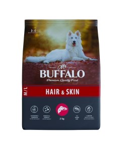 Корм сухой для собак средних и крупных пород лосось Hair Skin Care Mr Buffalo 2кг Ооо провими