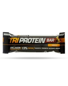 Батончик протеиновый ваниль в темной глазури TRI Protein Bar Ironman 50г 12шт Арт современные научные технологии
