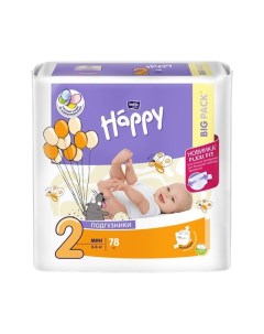 Подгузники гигиенические для детей Baby Happy Bella Белла 78шт р Mini 2 Tzmo s.a.