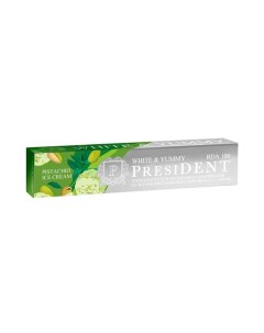 Паста зубная фисташковое мороженое с мятой White Yummy President Президент туба 75г Зеленая дубрава зао