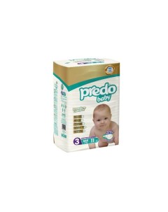 Подгузники для детей Baby Predo Предо 4 9кг 11шт р 3 Predo saglik urunleri sanayi