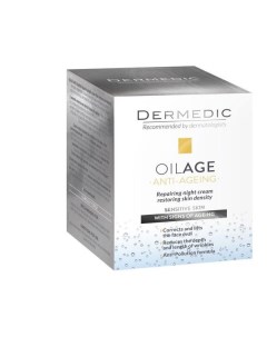 Крем ночной для восстановления упругости кожи dermedic oilage 50 г Biogened