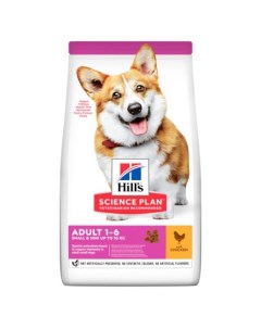 Корм сухой для взрослых собак мелких и миниатюрных пород с курицей Hill s Science Plan 1 5кг Hill's pet nutrition manuf