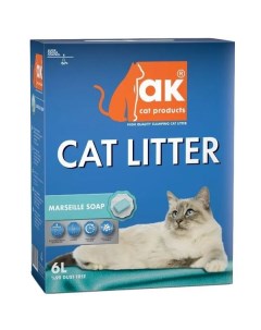 Наполнитель для кошек Marseille soap AK Cat 6л Ak mineral madencilik tr