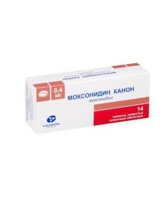 Моксонидин Канон таблетки п о плен 0 4мг 14шт Зао канонфарма продакшн