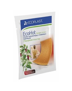 Пластырь перцовый EcoHot Ecoplast 10см x 18см Лсэз лаума медикал ооо