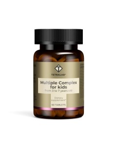 Витаминно минеральный комплекс от А до цинка для детей от 3 7 лет Tetralab Тетралаб таблетки жевател Квадрат-с ооо