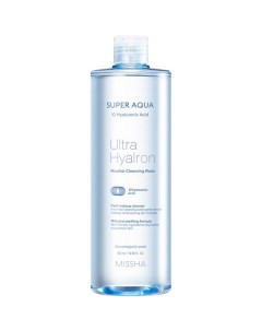 Вода мицеллярная для всех типов кожи лица Super Aqua Ultra Hyalron Missha фл 500мл Able c&c. co., ltd