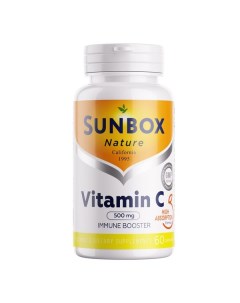 Витамин С Sunbox Nature капсулы 500мг 60шт Nu, нутрикеа интернешнл, инк (nutricare international,ink)