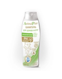 Шампунь для щенков и котят гипоаллергенный с протеинами пшеницы и витаминами Animal Play 250мл Ао нпф экопром