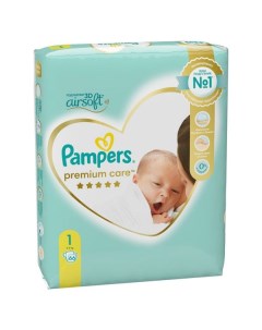 Подгузники для новорожденных Newborn Premium Care Pampers Памперс 2 5кг 66шт Procter & gamble.