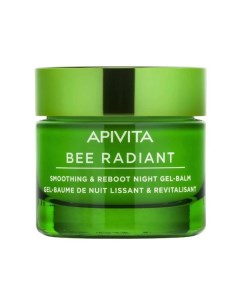 Гель бальзам ночной Bee Radiant Apivita Апивита банка 50мл Uriage lab.