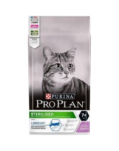 Корм сухой для стерилизованных кошек старше 7 лет с высоким содержанием индейки Pro Plan 3кг Nestle