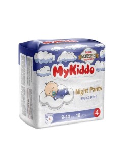 Подгузники трусики для детей ночные Night MyKiddo 9 14кг 18шт р L Кванчжоу дафенг имп и эксп