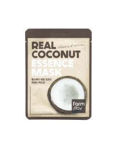 Маска для лица тканевая с экстрактом кокоса Real coconut FarmStay 23мл Myungin cosmetics co., ltd