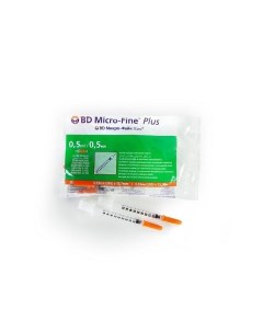 Шприц инсулиновый U 100 Micro Fine Plus BD БиДи 0 33х12 7мм 0 5мл 10шт Becton dickinson