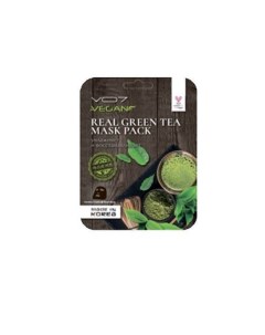 Маска для лица Восстанавливающая с экстрактом Зеленого чая Real Vegan 25г Vo7