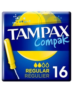 Тампоны с аппликатором TAMPAX Тампакс Compak Regular 16 шт Procter & gamble.