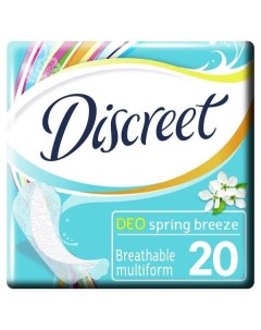 Ежедневные прокладки DISCREET Дискрит Deo Spring Breeze Multiform 20 шт Procter & gamble.