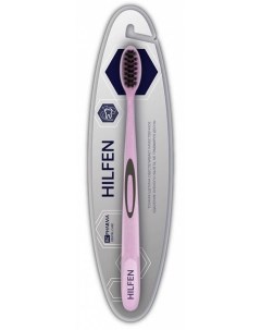 Щетка Hilfen Хилфен зубная средней жесткости с черной щетиной розовая Guangzhou pharmasen co., ltd.