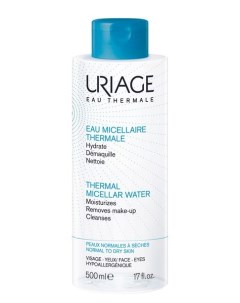 Вода мицеллярная для нормальной и сухой кожи и контура глаз очищающая Uriage Урьяж 500мл Uriage lab.