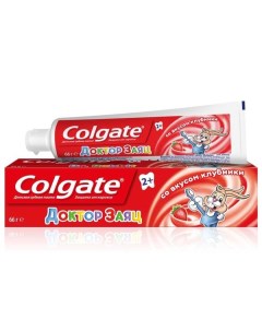 Паста зубная детская Colgate Колгейт Доктор Заяц со вкусом клубники от 2 лет 50мл Colgate-palmolive