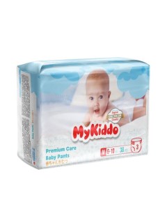 Подгузники трусики для детей Premium MyKiddo 6 10кг 38шт р M Quanzhou dafeng import