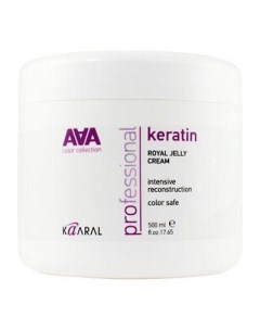 Крем маска для восстановления окрашенных и химически обработанных волос Keratin Royal Jelly AAA Kaar Каарал срл