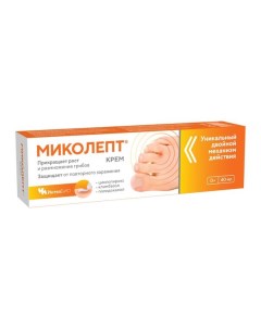Крем противогрибковый для детей и взрослых Миколепт 40мл Интелбио ооо