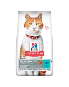 Корм сухой для стерилизованных кошек младше 6 лет с тунцом Hill s Science Plan 10кг Hill's pet nutrition manuf cz