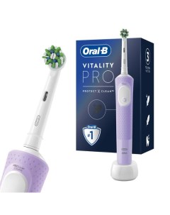 Щетка зубная электрическая 3708 с зарядным устройством 3757 сиреневая Vitality Pro D103 413 3 Oral B Braun gmbh