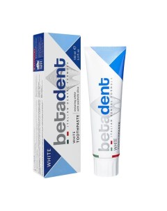 Паста зубная для взрослых White Betadent Бетадент 100мл Betafarma