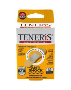 Набор Antishock Teneris Тенерис Лейкопластырь бактерицидный полимерный с ионами серебра 72х19мм 12шт Фармлайн лимитед