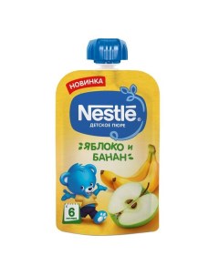 Пюре Яблоко Банан Nestle Нестле 90г Оао "малоритский консервноовощесушильный комбинат"