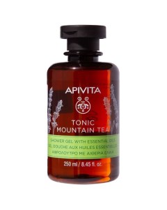 Гель для душа горный чай с эфирными маслами Apivita Апивита фл 250мл Uriage lab.